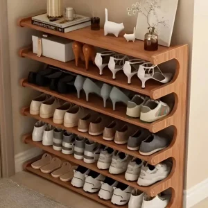 6 Tier Bamboo Shoe Rack Organizer