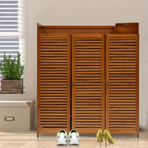 Wood Shoe Cabinet Organizer